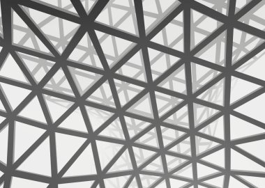 Mimari sanat konseptinde soyut çizgiler, minimum geometrik şekiller. 