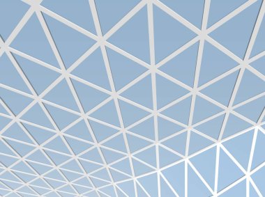 Mimari sanat konseptinde soyut çizgiler, minimum geometrik şekiller. 