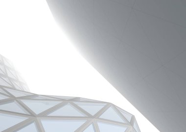 Mimari sanat konseptinde soyut çizgiler, minimum geometrik şekiller. 