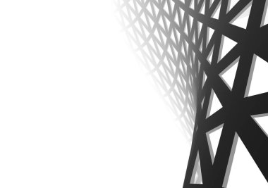 Mimari sanat konseptinde soyut çizgiler, minimum geometrik şekiller. 