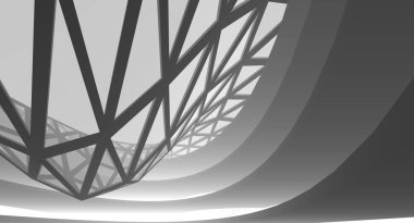 Mimari sanat konseptinde soyut çizgiler, minimum geometrik şekiller. 