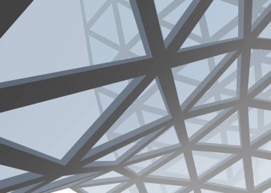 Mimari sanat konseptinde soyut çizgiler, minimum geometrik şekiller. 