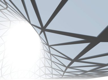 Mimari sanat konseptinde soyut çizgiler, minimum geometrik şekiller. 