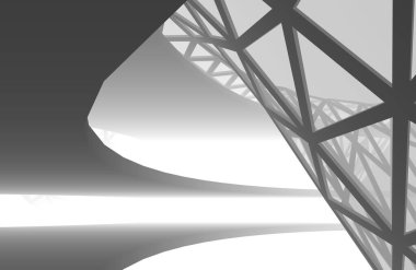 Mimari sanat konseptinde soyut çizgiler, minimum geometrik şekiller. 