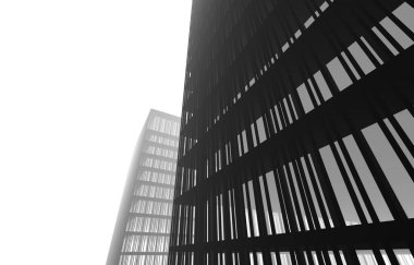 Mimari sanat konseptinde soyut çizgiler, minimum geometrik şekiller. 