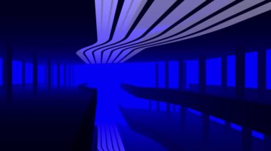 minimal 3d mimari şekillerde hareket etmek