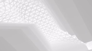 minimal 3d mimari şekillerde hareket etmek