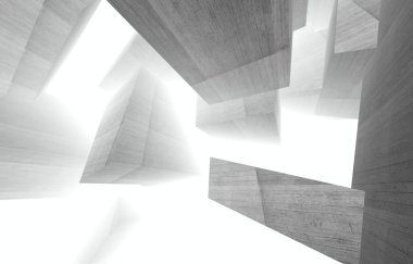 Mimari sanat konseptinde soyut çizgiler, minimum geometrik şekiller. 