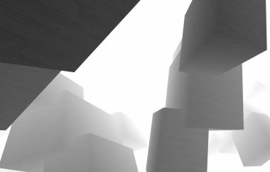 mimari sanat konsepti, minimum geometrik şekiller. 