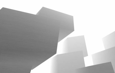 mimari sanat konsepti, minimum geometrik şekiller. 