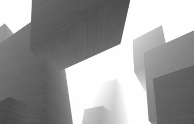 mimari sanat konsepti, minimum geometrik şekiller. 