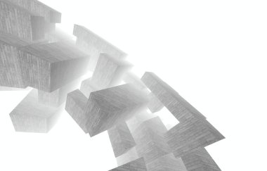 Mimari sanat konseptinde soyut çizgiler, minimum geometrik şekiller. 