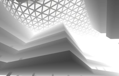 mimari sanat konsepti, minimum geometrik şekiller. 