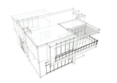 mimari sanat konsepti, minimum geometrik şekiller. 