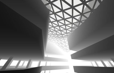 mimari sanat konsepti, minimum geometrik şekiller. 