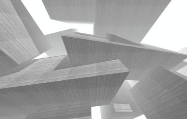 Mimari sanat konseptinde soyut çizgiler, minimum geometrik şekiller. 