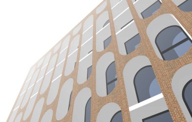 Mimari sanat konseptinde soyut çizgiler, minimum geometrik şekiller. 