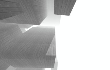 Mimari sanat konseptinde soyut çizgiler, minimum geometrik şekiller. 