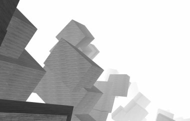 mimari sanat konsepti, minimum geometrik şekiller. 