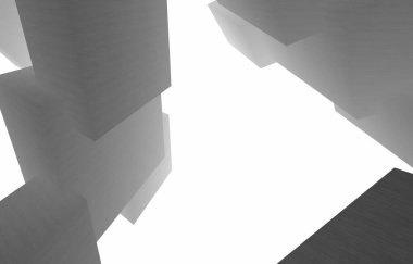 Mimari sanat konseptinde soyut çizgiler, minimum geometrik şekiller. 