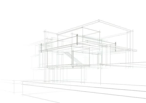 Concetto Arte Architettonica Forme Geometriche Minimali — Foto Stock