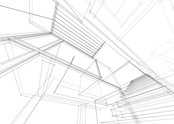 Concepto Arte Arquitectónico Formas Geométricas Mínimas — Foto de Stock