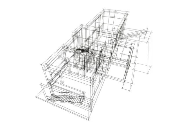 Concept Art Architectural Formes Géométriques Minimales — Photo