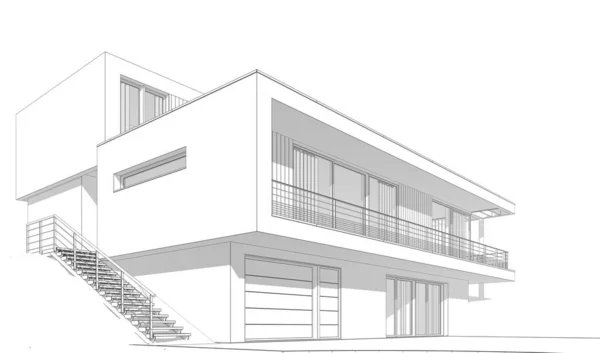 Koncepcja Sztuki Architektonicznej Minimalne Kształty Geometryczne — Zdjęcie stockowe