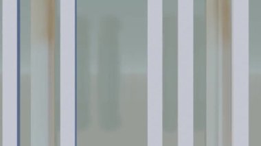 minimal 3d mimari şekillerde hareket etmek