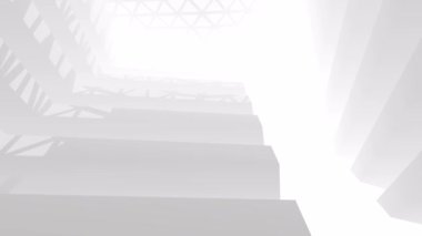 minimal 3d mimari şekillerde hareket etmek
