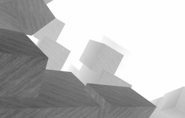 mimari sanat konsepti, minimum geometrik şekiller. 