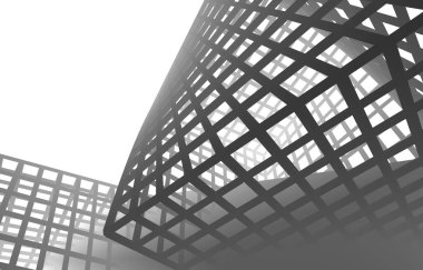 Mimari sanat konseptinde soyut çizgiler, minimum geometrik şekiller. 