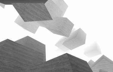 mimari sanat konsepti, minimum geometrik şekiller. 