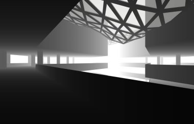 mimari sanat konsepti, minimum geometrik şekiller. 