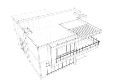mimari sanat konsepti, minimum geometrik şekiller. 