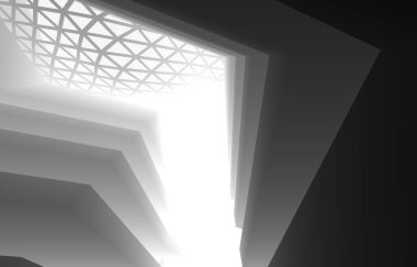 mimari sanat konsepti, minimum geometrik şekiller. 