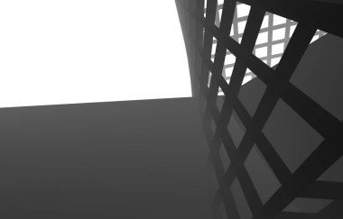 Mimari sanat konseptinde soyut çizgiler, minimum geometrik şekiller. 