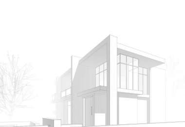 mimari sanat konsepti, minimum geometrik şekiller. 