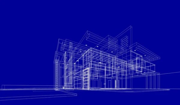 Architektonisches Kunstkonzept Minimale Geometrische Formen — Stockfoto