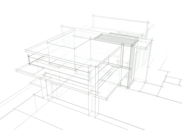 Architektonický Koncept Umění Minimální Geometrické Tvary — Stock fotografie