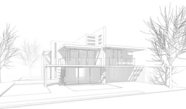 Koncepcja Sztuki Architektonicznej Minimalne Kształty Geometryczne — Zdjęcie stockowe