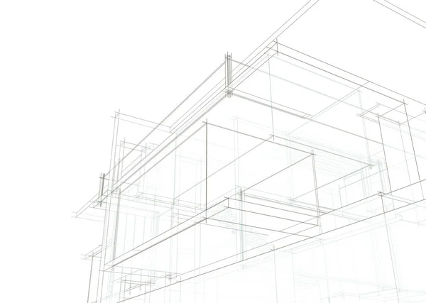 Építészet Koncepció Minimális Geometriai Formák — Stock Fotó