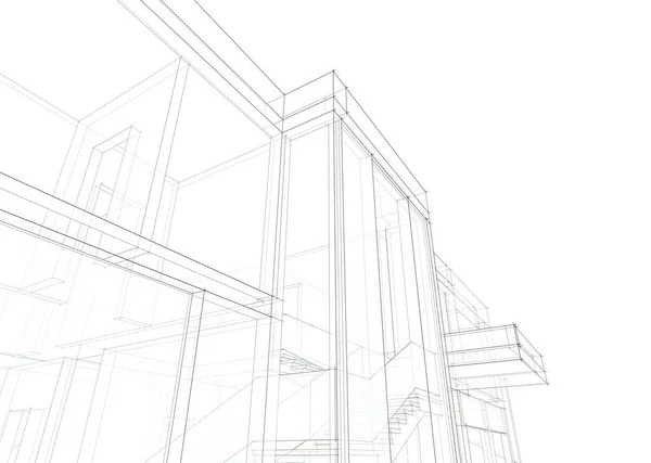 Concetto Arte Architettonica Forme Geometriche Minimali — Foto Stock