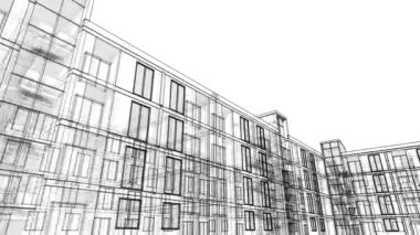 En az üç boyutlu mimari projenin genel görünümü