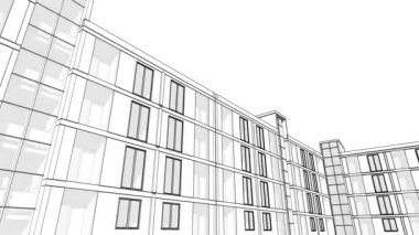 En az üç boyutlu mimari projenin genel görünümü