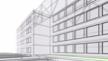 En az üç boyutlu mimari projenin genel görünümü