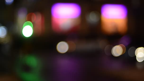 街上分散灯光的晚间录影 — 图库视频影像