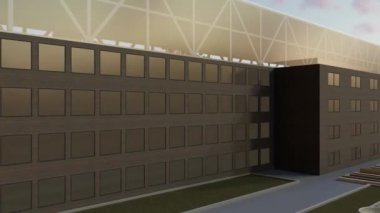 En az üç boyutlu mimari projenin genel görünümü