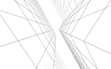 minimal 3d mimari şekillerde hareket etmek