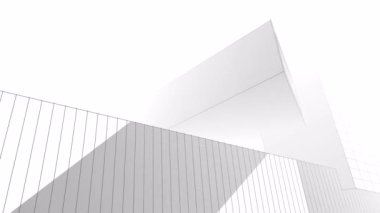 minimal 3d mimari şekillerde hareket etmek